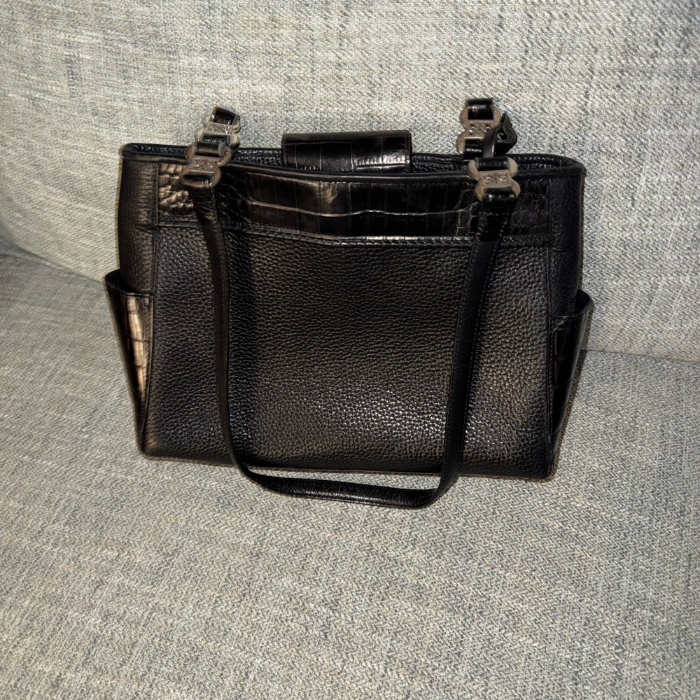 Brighton Black Textured Shoulder Bag